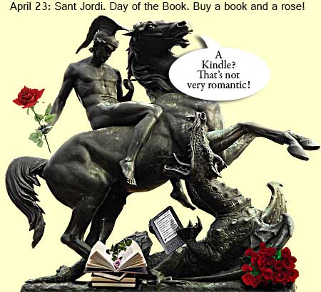 Barcelona World Book Day. Sant Jordi. April 23