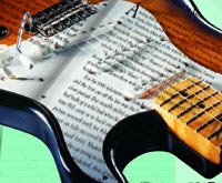 image of guitar with text superimposed